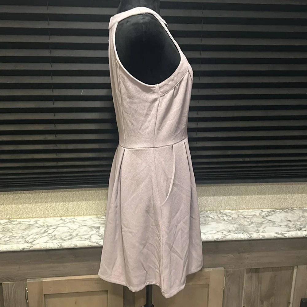 Speechless Women’s Dusty Pink Cage-Front Fit & Flare Dress w Pockets Large - Picture 8 of 13